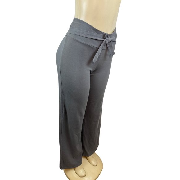 Omala For Boston Proper Women's Gray Wide Leg Pants With Tie Waist Size M - New - Picture 2 of 9